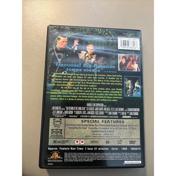 The Return of the Living Dead - DVD - VERY GOOD - Picture 2 of 3